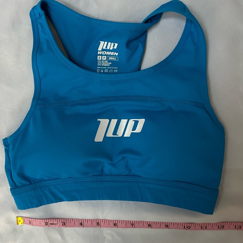 1Up Nutrition Women's Blue Sports Bra - SIZE SMALL - Picture 4 of 7